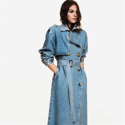 zara denim trench coat.